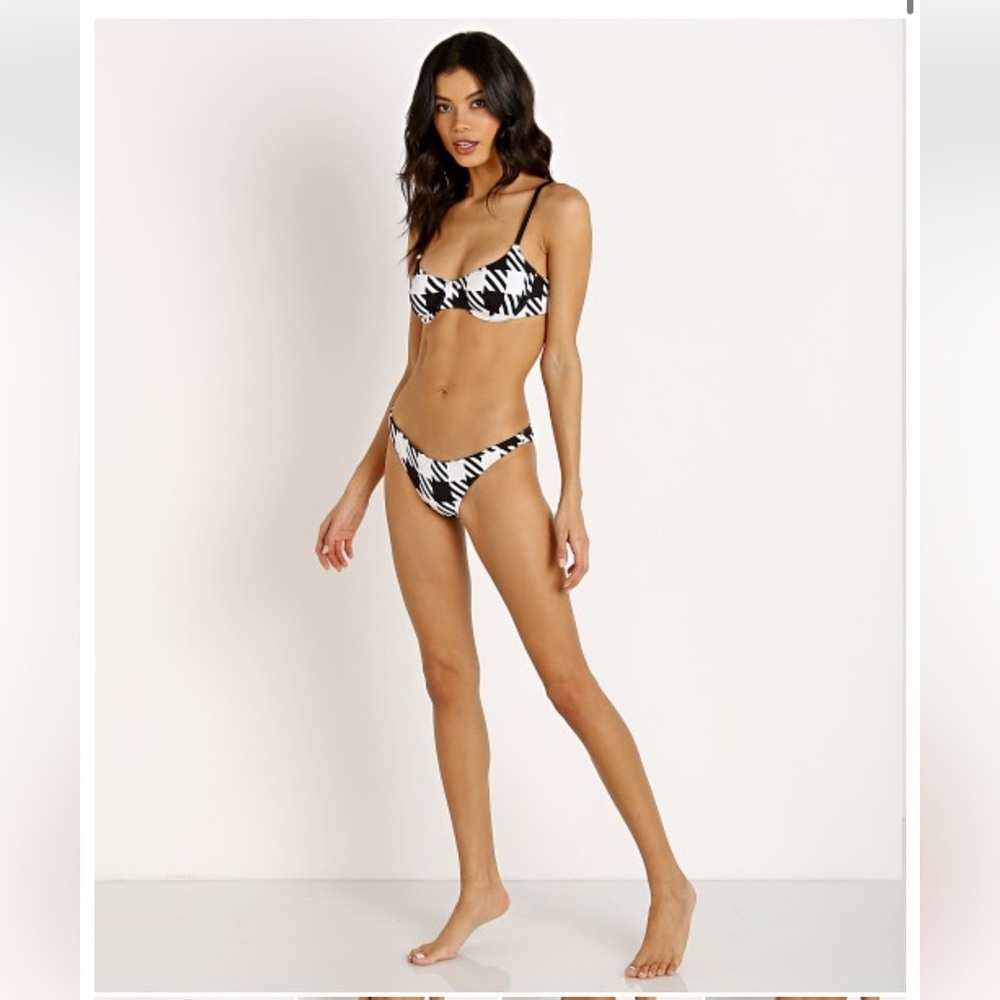 Solid & Striped The Eva Bikini Bottom Black Gingham